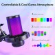 Maono RGB Condenser Mic with Noise Cancellation, USB Gaming Podcast Microphone with Adjustable RGB Lights, 1-Click Mute, Mic Gain, 0-Lantency Monitoring for YouTube Video Recording, PC (DGM20S-Black)