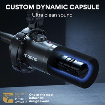 MAONO PD200X USB/XLR Dynamic Mic for Singing, PC, YouTube Recording. Professional Microphone with Programmable Software and 0-Latency