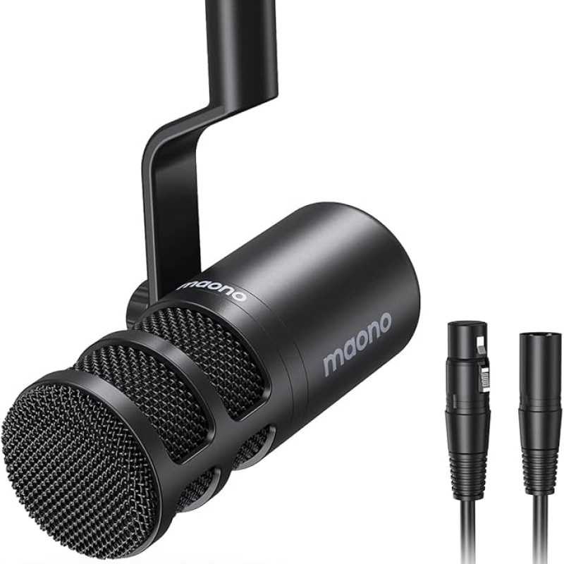 Maono PD100 Professional XLR Dynamic Microphone for Singing, YouTube Recording, Podcast, with Voice Isolation Technology, Metal Mic, Work for Audio Interface, Mixer Maono PD100 Professional XLR Dynamic Microphone for Singing, YouTube Recording, Podcast, with Voice Isolation Technology, Metal Mic, Work for Audio Interface, Mixer