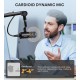 Maono PD100 Professional XLR Dynamic Microphone for Singing, YouTube Recording, Podcast, with Voice Isolation Technology, Metal Mic, Work for Audio Interface, Mixer
