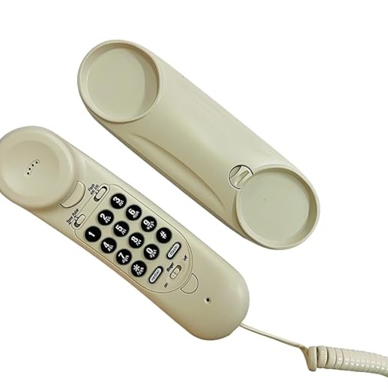 Beetel B26 Slim Cordless Landline Phone,Ringer Volume Control,LED Ring Indication,Wall/Desk Mountable,Classic Design,Clear Call Quality,Mute/Pause/Flash/Redial Function (Made in India)(Warm Grey)(B26)