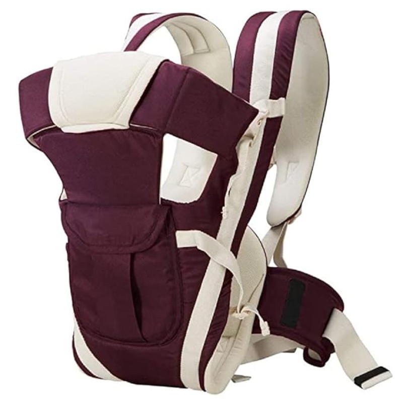 BabyGo Kids 4-in-1 Adjustable Baby Carrier Cum Kangaroo Bag | Multiple Carry Positions: Front, Back, Hip - Comfortable & Adjustable with Safety Belt and Buckle Straps (Purple) BabyGo Kids 4-in-1 Adjustable Baby Carrier Cum Kangaroo Bag | Multiple Carry Positions: Front, Back, Hip - Comfortable & Adjustable with Safety Belt and Buckle Straps (Purple)