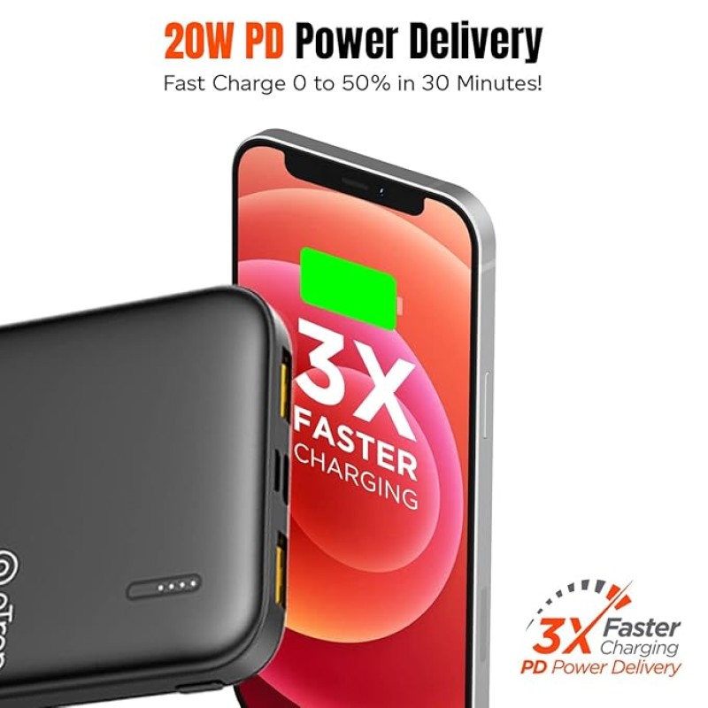 pTron Newly Launched Dynamo 10000mAh 22.5W Power Bank, Made in India, 20W PD Fast Charging, 3 Output, 2 Input Ports Type-C/PD & Micro USB, Li-Polymer Battery & Multiple Layers of Protection (Black) pTron Newly Launched Dynamo 10000mAh 22.5W Power Bank, Made in India, 20W PD Fast Charging, 3 Output, 2 Input Ports Type-C/PD & Micro USB, Li-Polymer Battery & Multiple Layers of Protection (Black)