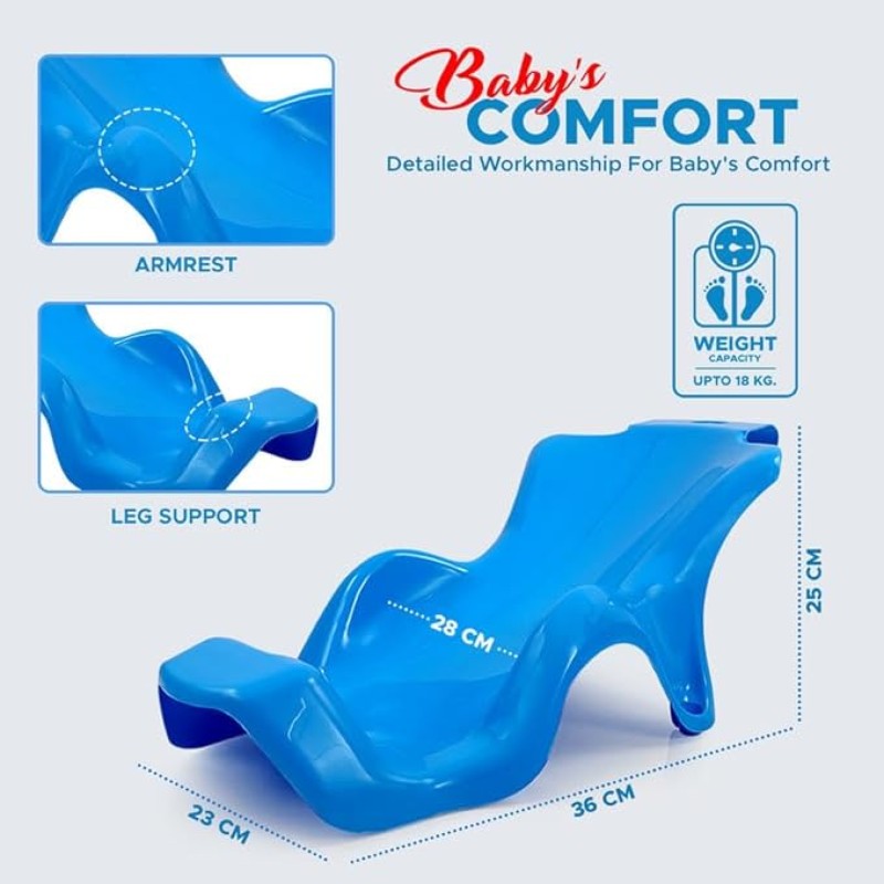 Dash Baby Bath Seat Smooth Toddler Bathing Chair for Use with Or Without Bathtub|Infant Bathing Tub Sling (Bathtub Not Included)|Baby Bathing Essentials for 0 to 9 Months Baby Boy&Girl (Blue),1 Count Dash Baby Bath Seat Smooth Toddler Bathing Chair for Use with Or Without Bathtub|Infant Bathing Tub Sling (Bathtub Not Included)|Baby Bathing Essentials for 0 to 9 Months Baby Boy&Girl (Blue),1 Count