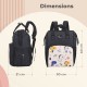 R for Rabbit Caramello Dino Diaper Bag for Mothers Travel Multipurpose Stylish Backpack with 11 Pockets, Water Resistant Large Storage Capacity, 3 Insulated Front Pockets Maternity Bags (Beige)