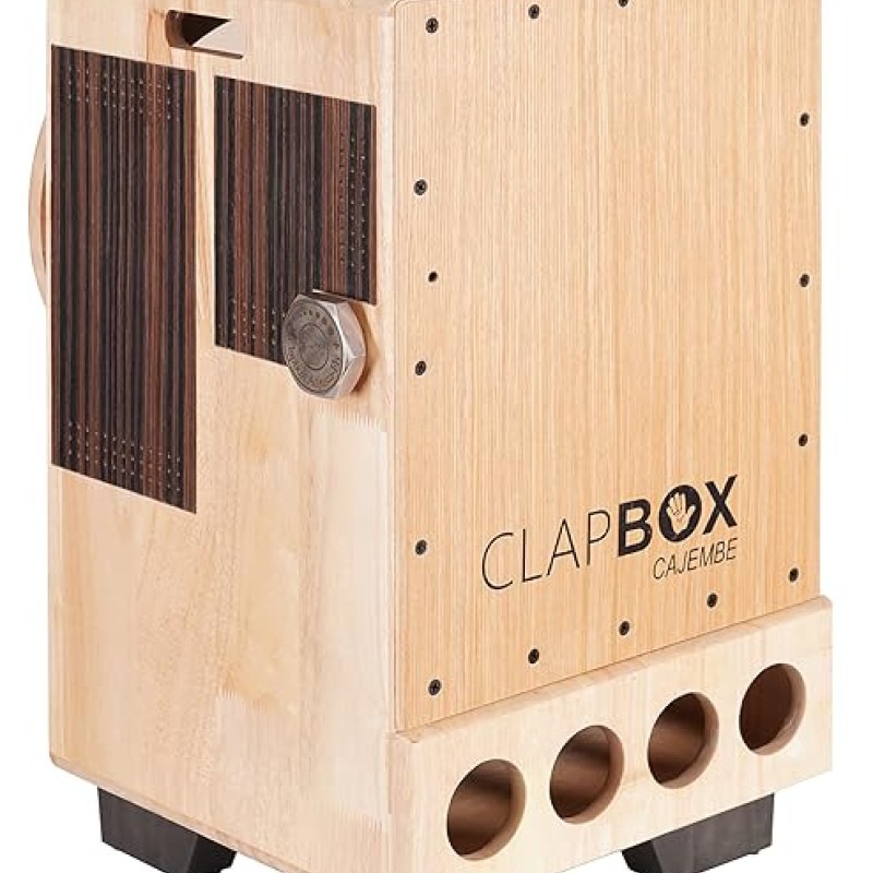 Clapbox Cajembe Cajon (3 instruments in 1) - Rubber wood (H:50 W:30 L:30) 3 Internal Snares, Natural Clapbox Cajembe Cajon (3 instruments in 1) - Rubber wood (H:50 W:30 L:30) 3 Internal Snares, Natural