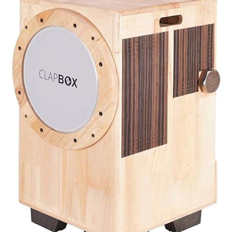 Clapbox Cajembe Cajon (3 instruments in 1) - Rubber wood (H:50 W:30 L:30) 3 Internal Snares, Natural Clapbox Cajembe Cajon (3 instruments in 1) - Rubber wood (H:50 W:30 L:30) 3 Internal Snares, Natural