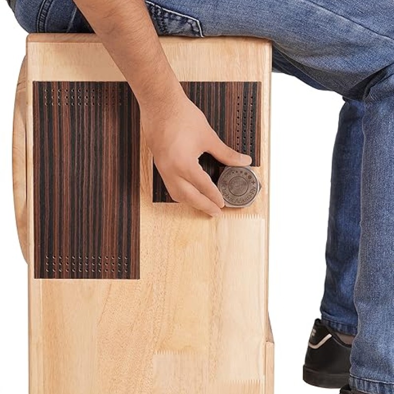 Clapbox Cajembe Cajon (3 instruments in 1) - Rubber wood (H:50 W:30 L:30) 3 Internal Snares, Natural Clapbox Cajembe Cajon (3 instruments in 1) - Rubber wood (H:50 W:30 L:30) 3 Internal Snares, Natural