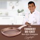 Wonderchef Duralife Die-cast Grill Pan | 5 Layer Healthy Duramax Non-Stick Coating | Soft Touch Handle | Pure Grade Aluminium | PFOA Free | 1.5 liters, 24 cm | 2 Year Warranty Copper