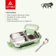 Attro Lunchmate Stainless Steel Airtight Leak-Proof Lunch Box for Office, School, Picnic, 800 Ml - Green