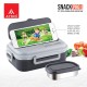 Attro Snackpro Plastic Lunch Box Airtight & Leak Proof Containers with Plastic Fork for Office Use, School, Picnic, 800 Ml - Grey