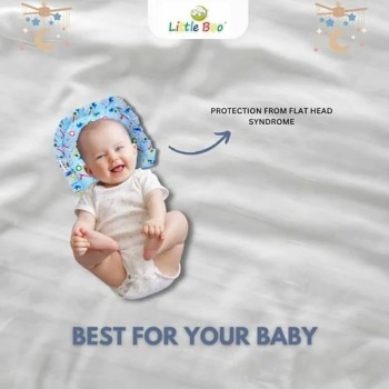 Little Boo Rai Mustard Seed Head Shaping Pillow for Newborn Baby, Neck Support Takiya| 100% Cotton Cover, Mustard Seed Filling | Prevents Flat Head | 0-12Months Little Boo Rai Mustard Seed Head Shaping Pillow for Newborn Baby, Neck Support Takiya| 100% Cotton Cover, Mustard Seed Filling | Prevents Flat Head | 0-12Months