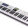 Arturia KeyLab Essential 61 mk3 MIDI Controller with 61 Velocity-Sensitive keys, 9 Encoders, 9 Sliders, 8 RGB Pads - USB-C, Midi Out, LCD Screen, Bundled Software and DAW Integration - White