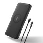 (Refurbished) Spigen 2 in1 10000 mAh Wireless Charging Power Bank with USB-A | USB-C 20W Fast Charging, Included Type-C to C Cable, Lithium Polymer - Black