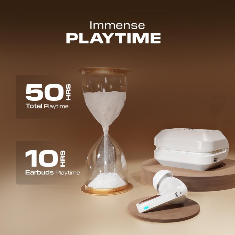(Refurbished) Wings Flobuds 300,Made in India Wireless TWS in Ear Earbuds with Leather-Look Finish, Smart Enc, 50 Hrs Total Playtime, Gaming Mode 40 Ms, 13Mm Drivers, Voice Assistant Support (Refurbished) Wings Flobuds 300,Made in India Wireless TWS in Ear Earbuds with Leather-Look Finish, Smart Enc, 50 Hrs Total Playtime, Gaming Mode 40 Ms, 13Mm Drivers, Voice Assistant Support