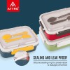 Attro Food Eat 3 Compartment Stainless Steel Lunch Box with Plastic Cutlery Inside, Heating and Water Insulation Design Use for Office, School and Travelling, 750 Ml - Dark Blue