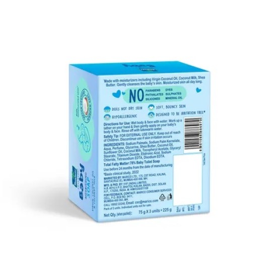 Parachute Advansed Baby Soap For Newborn Babies Virgin Coconut Oil & Coconut Milk