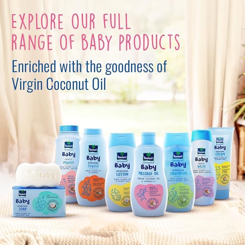 Parachute Advansed Baby Massage Oil for New Born| 100% Virgin Coconut Oil | Clinically Proven for Better Growth| Vitamin E & F| 200 Ml Parachute Advansed Baby Massage Oil for New Born| 100% Virgin Coconut Oil | Clinically Proven for Better Growth| Vitamin E & F| 200 Ml