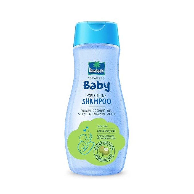 Parachute Advansed Baby Shampoo for Kids |Clear| Doctor Certified | Tear Free | Tender Coconut Water & Virgin Coconut Oil | Soft & Shiny Hair | 200ml Parachute Advansed Baby Shampoo for Kids |Clear| Doctor Certified | Tear Free | Tender Coconut Water & Virgin Coconut Oil | Soft & Shiny Hair | 200ml