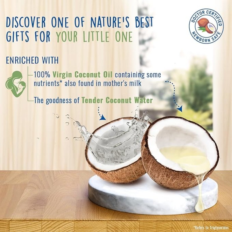 Parachute Advansed Baby Shampoo for Kids |Clear| Doctor Certified | Tear Free | Tender Coconut Water & Virgin Coconut Oil | Soft & Shiny Hair | 200ml Parachute Advansed Baby Shampoo for Kids |Clear| Doctor Certified | Tear Free | Tender Coconut Water & Virgin Coconut Oil | Soft & Shiny Hair | 200ml