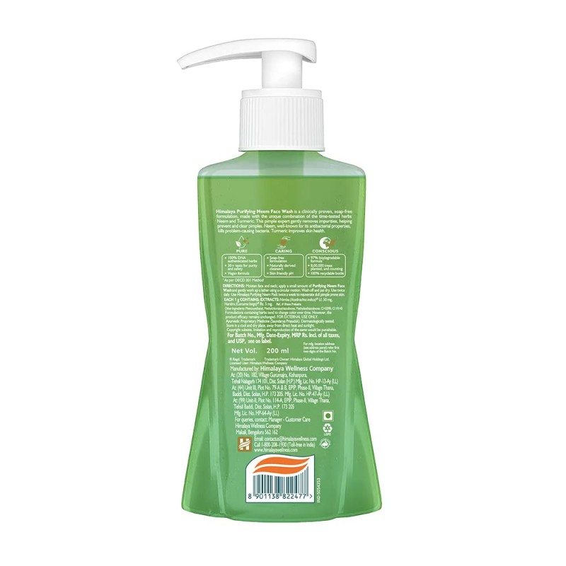 Himalaya Purifying Neem Face Wash | 200ml | Pack of 3