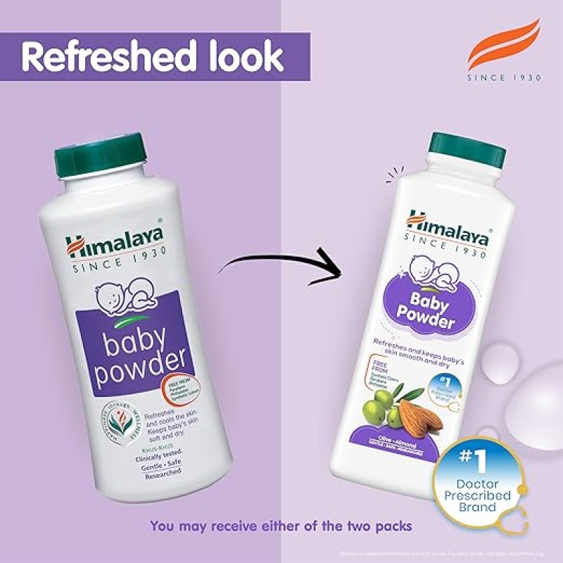 Himalaya Baby Powder 400g (Pack of 2) | Refreshes and keeps baby's skin smooth and dry Himalaya Baby Powder 400g (Pack of 2) | Refreshes and keeps baby's skin smooth and dry