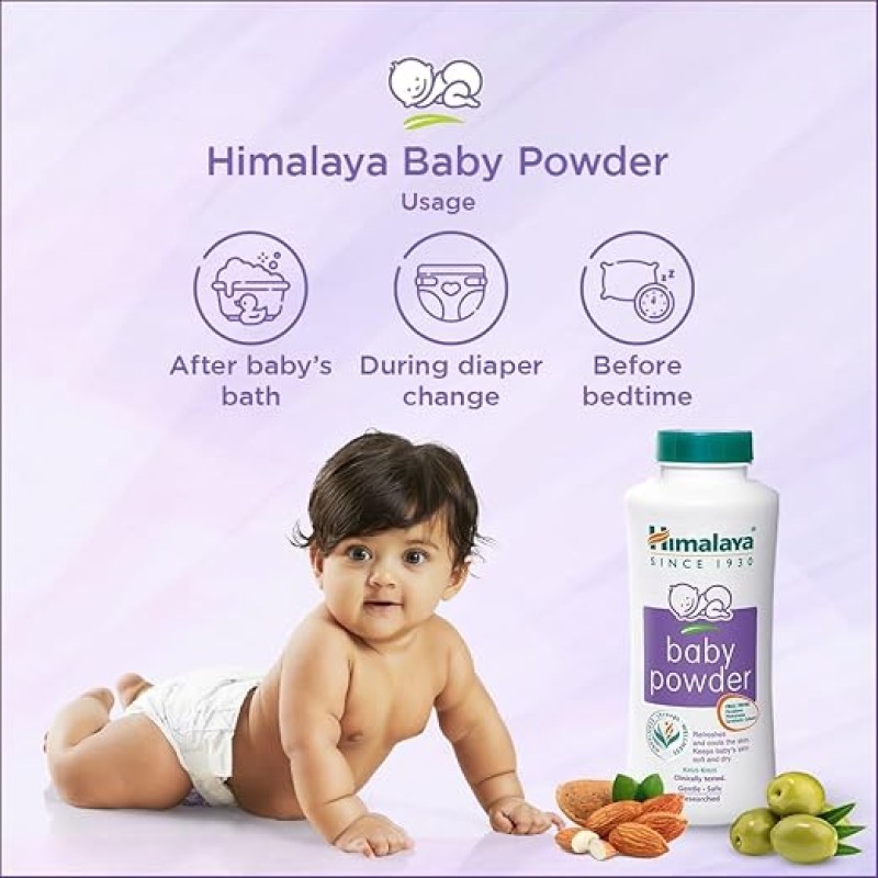 Himalaya Baby Powder 400g (Pack of 2) | Refreshes and keeps baby's skin smooth and dry Himalaya Baby Powder 400g (Pack of 2) | Refreshes and keeps baby's skin smooth and dry