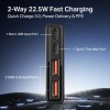 boAt Energyshroom PB300 Powerbank with 10000mAh Battery, 22.5w Fast Charging, 12-Layer Smart IC Protection, LED Indicators and Aluminum Alloy Casing USB Type-C Input (Carbon Black)