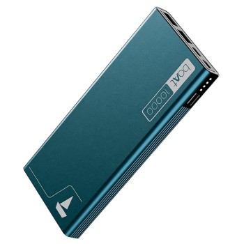 boAt Energyshroom PB300 Powerbank with 10000mAh Battery, 22.5w Fast Charging, USB Type-C Input, 12-Layer Smart IC Protection, LED Indicators and Aluminum Alloy Casing (Steel Blue)