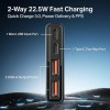 boAt Energyshroom PB300 Powerbank with 10000mAh Battery, 22.5w Fast Charging, USB Type-C Input, 12-Layer Smart IC Protection, LED Indicators and Aluminum Alloy Casing (Steel Blue)