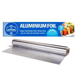 Upyog Aluminium Foil Food Packing 72 Meters 11 Microns, Wrapping, Storing and Serving Perfect for Cooking, Baking and Packing Food (72 Meters, 1)