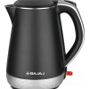 Bajaj KTP 1.7 Ltr Electric Kettle For Hot Water|1600W Double Walled Hot Water Kettle|360� Swivel Base With Cord Storage|On-Off Switch With Indicator|Dry Boil Protection|2 Year Warranty By Bajaj|Silver
