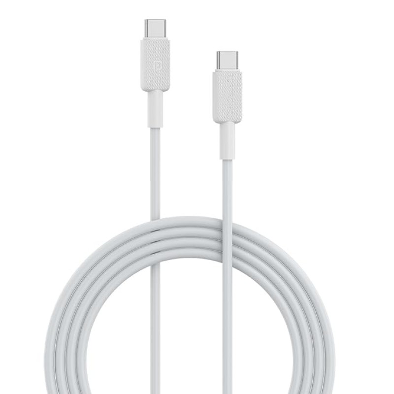 Portronics Konnect Link C Square 60W Type C Fast Charging PD Cable with 480Mbps Data Sync Compatible with Smartphones, iPhone 15 series, MacBook and Other Type C devices 1M Length Portronics Konnect Link C Square 60W Type C Fast Charging PD Cable with 480Mbps Data Sync Compatible with Smartphones, iPhone 15 series, MacBook and Other Type C devices 1M Length