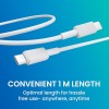 Portronics Konnect Link C Square 60W Type C Fast Charging PD Cable with 480Mbps Data Sync Compatible with Smartphones, iPhone 15 series, MacBook and Other Type C devices 1M Length Portronics Konnect Link C Square 60W Type C Fast Charging PD Cable with 480Mbps Data Sync Compatible with Smartphones, iPhone 15 series, MacBook and Other Type C devices 1M Length