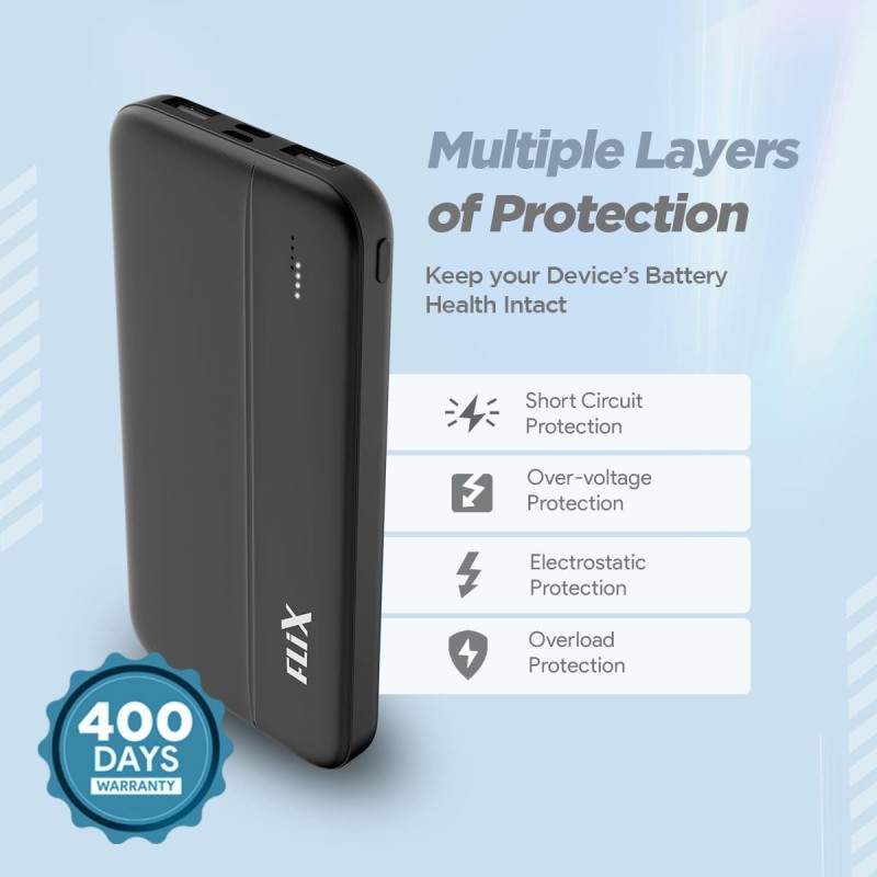 FLiX(Beetel) UltraCharge 10000mAh QCPD Power Bank,USB C/B Input,Tripple Output 22.5W High-Capacity Power Delivery,Compatible to iPhone 14 13 12 11 Samsung S22 23 21 GooglePixel7 Oneplus FLiX(Beetel) UltraCharge 10000mAh QCPD Power Bank,USB C/B Input,Tripple Output 22.5W High-Capacity Power Delivery,Compatible to iPhone 14 13 12 11 Samsung S22 23 21 GooglePixel7 Oneplus
