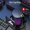 MAONO RGB Condenser Gaming Mic, USB Podcast Microphone with Active Noise Cancellation, Mic Gain, 1-Click Mute, Adjustable RGB Light for YouTube Recording, PC, Laptop (DGM20-Black) MAONO RGB Condenser Gaming Mic, USB Podcast Microphone with Active Noise Cancellation, Mic Gain, 1-Click Mute, Adjustable RGB Light for YouTube Recording, PC, Laptop (DGM20-Black)