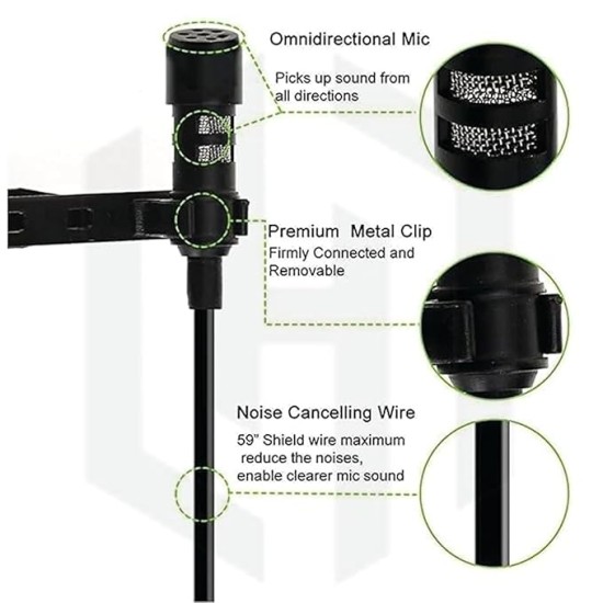 HUMBLE HB-M01 Lavalier Lapel Condenser Mic for Android, USB 3.5MM Microphone for YouTube Vlogging Facebook Interview Livestream Video Recording and All(1.5 Meter) HUMBLE HB-M01 Lavalier Lapel Condenser Mic for Android, USB 3.5MM Microphone for YouTube Vlogging Facebook Interview Livestream Video Recording and All(1.5 Meter)