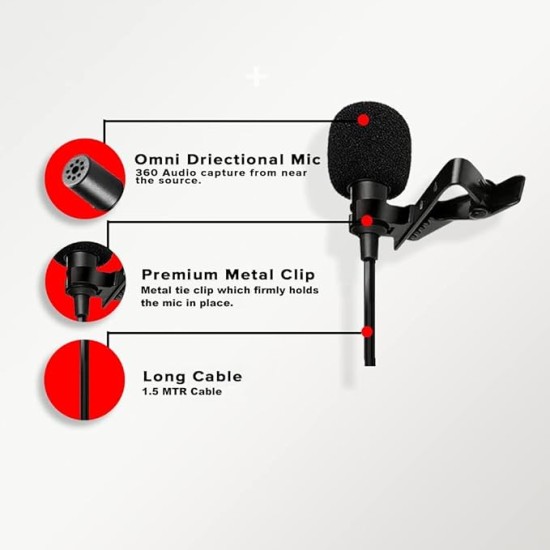 HUMBLE HB-C01 Lavalier Lapel Condenser Mic for Android, USB Type C Microphone for YouTube Vlogging F