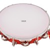 UAPAN Dafli Musical Instrument Dafli/Tambourine 10 inch Hand Percussion Musical Instrument (Red tambourine)
