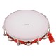 UAPAN Dafli Musical Instrument Dafli/Tambourine 10 inch Hand Percussion Musical Instrument (Red tambourine) UAPAN Dafli Musical Instrument Dafli/Tambourine 10 inch Hand Percussion Musical Instrument (Red tambourine)