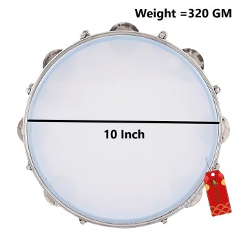 UAPAN Dafli Musical Instrument Dafli/Tambourine 10 inch Hand Percussion Musical Instrument (Blue tambourine) UAPAN Dafli Musical Instrument Dafli/Tambourine 10 inch Hand Percussion Musical Instrument (Blue tambourine)