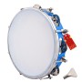 UAPAN Dafli Musical Instrument Dafli/Tambourine 10 inch Hand Percussion Musical Instrument (Blue tambourine)