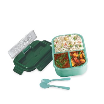 Attro Magic Lunch Box with 3 Compartment,2 Spoons&Stylishlid Use As Phone Holder Made with Heavy Platic Material Bpa Free Perfect for School,Office,Outdoor-Green Turquoise,1200 ml,Plastic Attro Magic Lunch Box with 3 Compartment,2 Spoons&Stylishlid Use As Phone Holder Made with Heavy Platic Material Bpa Free Perfect for School,Office,Outdoor-Green Turquoise,1200 ml,Plastic