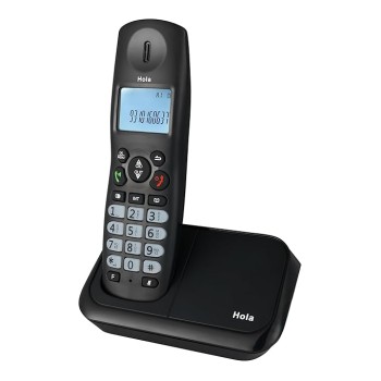 Hola ! Tc 700 Expandable 2.4Ghz Cordless Landline Phone with Caller ID Display, Stores 50 Contacts, Upto 8Hrs of Talk Time, Solid Build Quality, Alarm Function, Mute & Flash Function