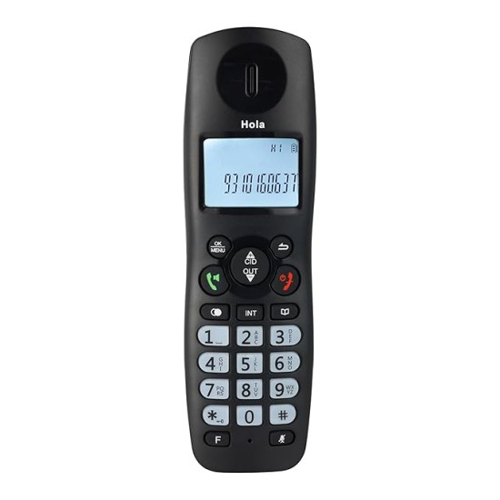 Hola ! Tc 700 Expandable 2.4Ghz Cordless Landline Phone with Caller ID Display, Stores 50 Contacts, Upto 8Hrs of Talk Time, Solid Build Quality, Alarm Function, Mute & Flash Function Hola ! Tc 700 Expandable 2.4Ghz Cordless Landline Phone with Caller ID Display, Stores 50 Contacts, Upto 8Hrs of Talk Time, Solid Build Quality, Alarm Function, Mute & Flash Function