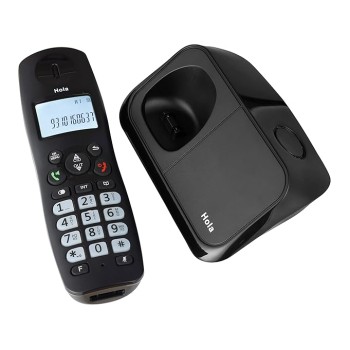 Hola ! Tc 700 Expandable 2.4Ghz Cordless Landline Phone with Caller ID Display, Stores 50 Contacts, Upto 8Hrs of Talk Time, Solid Build Quality, Alarm Function, Mute and Flash Function