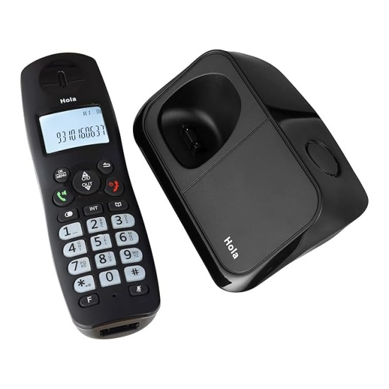 Hola ! Tc 700 Expandable 2.4Ghz Cordless Landline Phone with Caller ID Display, Stores 50 Contacts, Upto 8Hrs of Talk Time, Solid Build Quality, Alarm Function, Mute & Flash Function Hola ! Tc 700 Expandable 2.4Ghz Cordless Landline Phone with Caller ID Display, Stores 50 Contacts, Upto 8Hrs of Talk Time, Solid Build Quality, Alarm Function, Mute & Flash Function