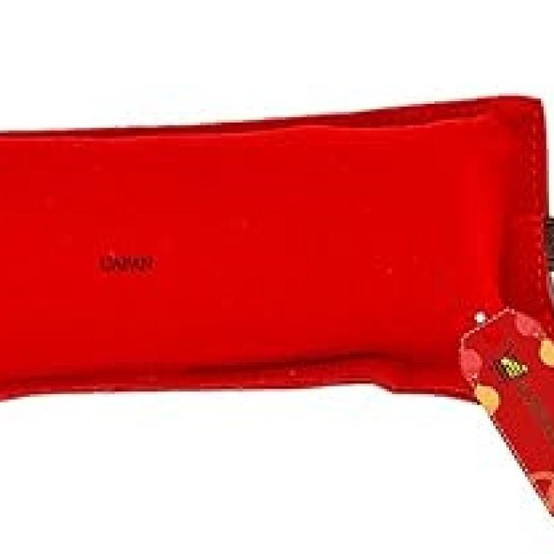 UAPAN 2 line Brass Ghungroo Ankle Bells Velvet Red Pad for Classical,Baratnatyam,Odissi,Kathak Dance with Adjustable Strap (Valvet, Belt)