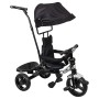 BeyBee| Beta Secure Baby Tricycle for Kids with Sun Canopy & Parents Handle and Also with a Storage Basket Back Side | Color Wheels for Boys and Girls for Age 1 to 5 yrs (Black)