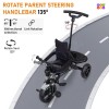 BeyBee| Beta Secure Baby Tricycle for Kids with Sun Canopy & Parents Handle and Also with a Storage Basket Back Side | Color Wheels for Boys and Girls for Age 1 to 5 yrs (Black) BeyBee| Beta Secure Baby Tricycle for Kids with Sun Canopy & Parents Handle and Also with a Storage Basket Back Side | Color Wheels for Boys and Girls for Age 1 to 5 yrs (Black)